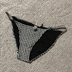 NWT Black and White Checkered Bikini Bottom